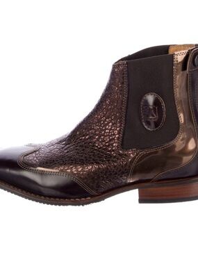 Textured Leather Chelsea Boot—excellent condition